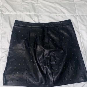 Black Leather skirt 0X